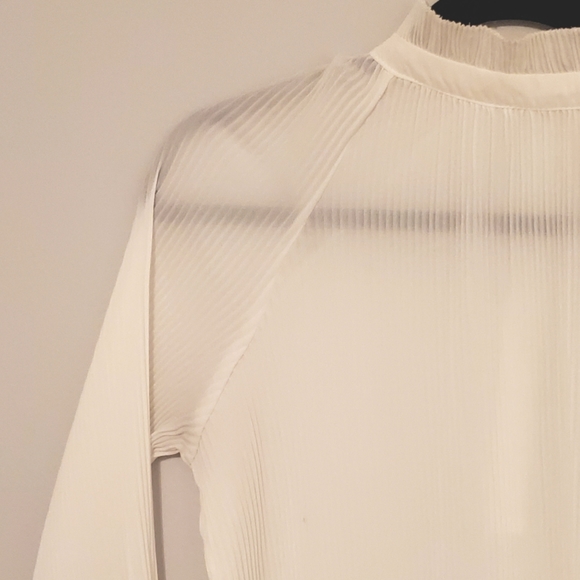 HIGH NECKLINE CREPE BLOUSE - Picture 2 of 4